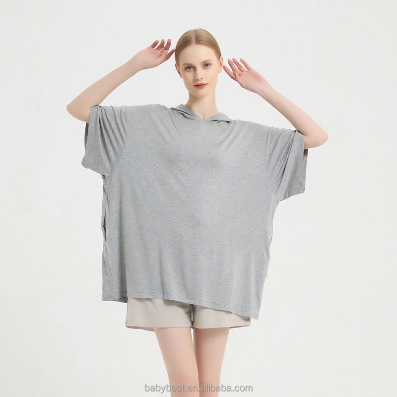 Women Nightdress Manufacturer - Soft Oversized Bamboo Knitted Front Pocket Comfortable