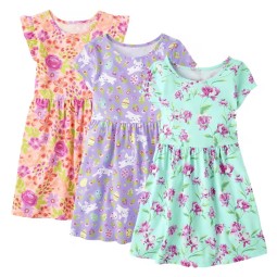 Custom Printed Smock Dress Manufacturer - Wholesale Organic Cotton Knit Baby Girl Dress