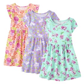 Custom Printed Smock Dress Manufacturer - Wholesale Organic Cotton Knit Baby Girl Dress