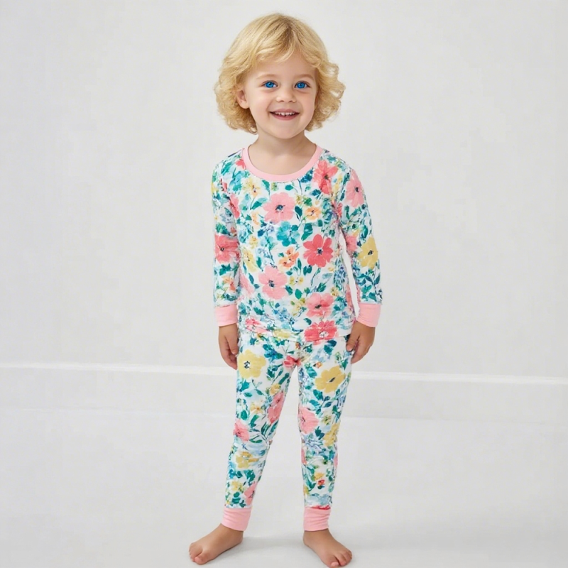Bamboo Pajamas Manufacturer - Custom Printing Comfortable Long Sleeves Summer Breathable