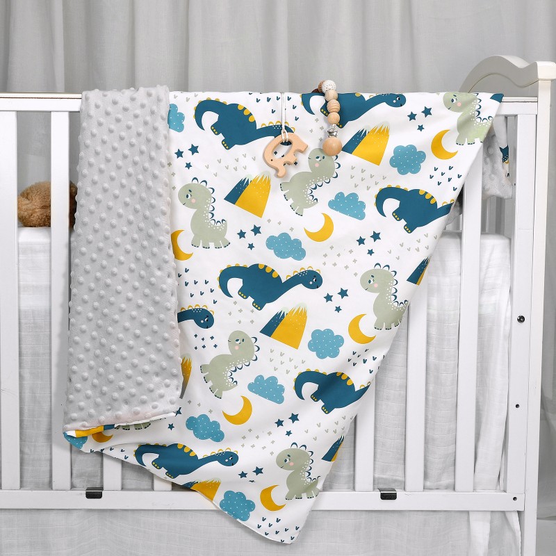 Fleece Baby Blanket Manufacturer - Custom Polyester Minky Dots Velvet Soft Newborn