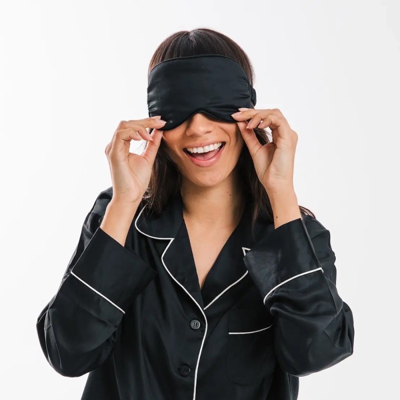 Eye Mask Supplier - Wholesale Customizing Logo Bamboo Spandex Travel Natural Adjustable