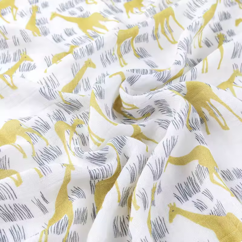 Baby Muslin Blanket Supplier - Wholesale 100% Bamboo Cotton Plain Color Print Soft