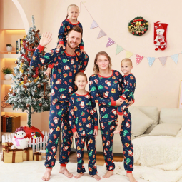 Christmas Pajamas Factory - Custom Bamboo Christmas New Design Casual Soft Family Matching