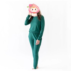 Women Pajamas Set Manufacturer - Custom Print Family Matching Sleepwear Plain Color Jogger