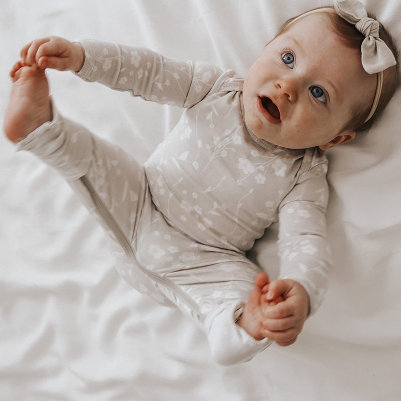 Baby Footie Romper Manufacturer - Custom Newborn Zipper Clothes Organic Cotton Pajamas