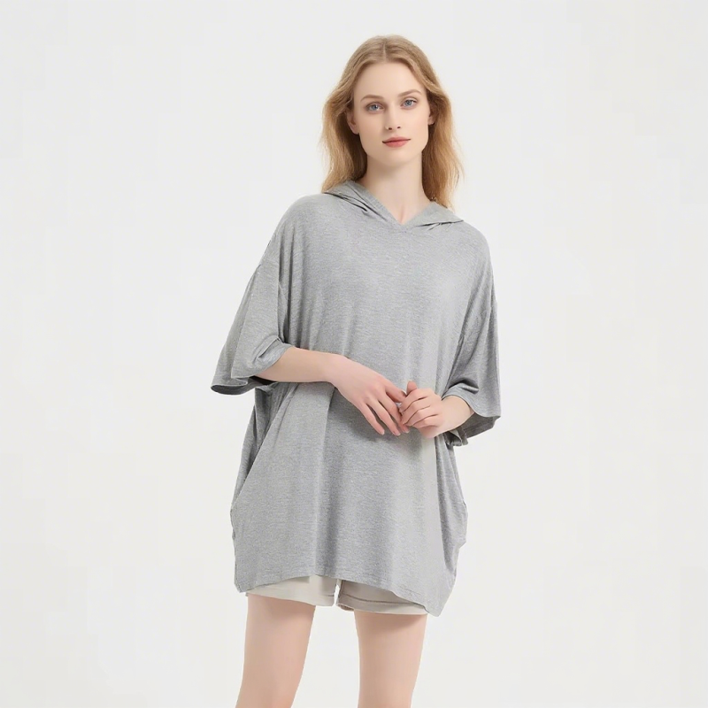 Women Sleep Tee Manufacturer - OEM Custom Logo Lyocell Fabric Oversized Stretchy Summer