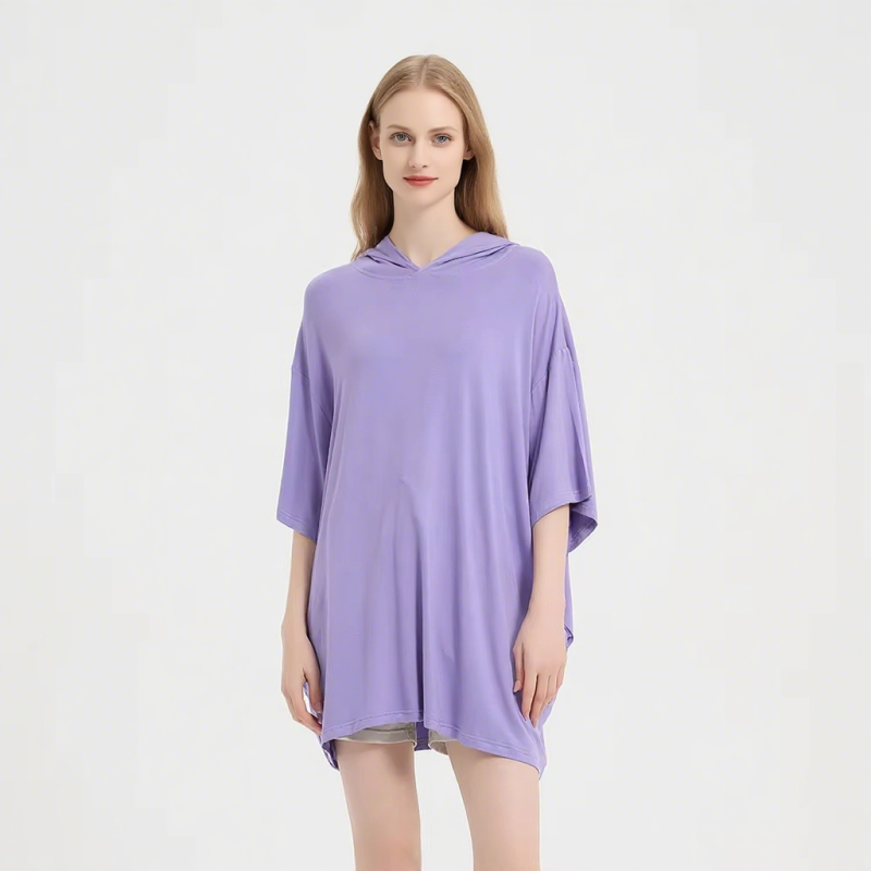 Women Sleep Tee Manufacturer - OEM Custom Logo Lyocell Fabric Oversized Stretchy Summer