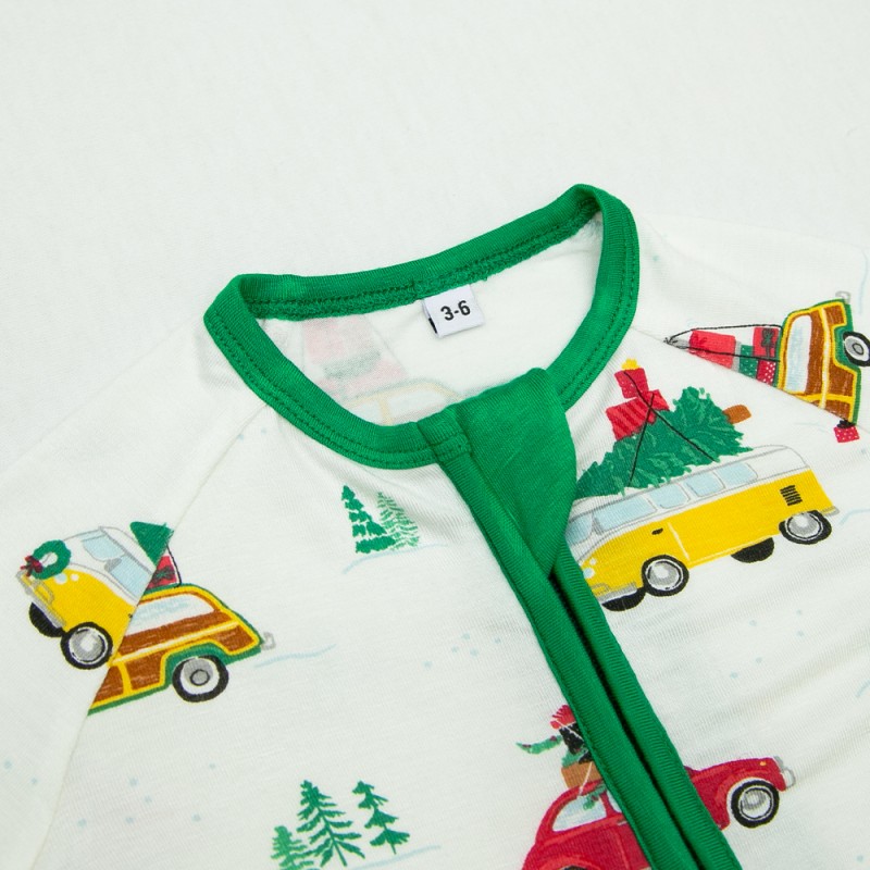 Baby Rompers Supplier - Custom Reactive Print Organic Bamboo Zip Wholesale Summer