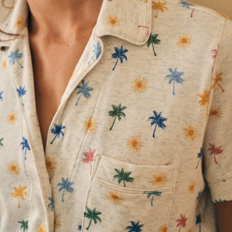 Bamboo Pajama Set Factory - Organic Cotton Custom Print Lounge Set for Women Sleepwear