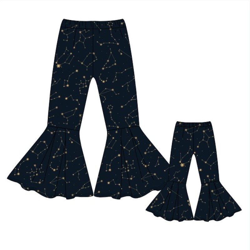 Flared Trousers Manufacturer - Custom Girl Autumn Clothes Mom and Me Bell Bottom Pants