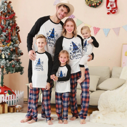 Family Pajamas Supplier - Family Christmas Pajamas Set Fashion Print Father Mother Kids