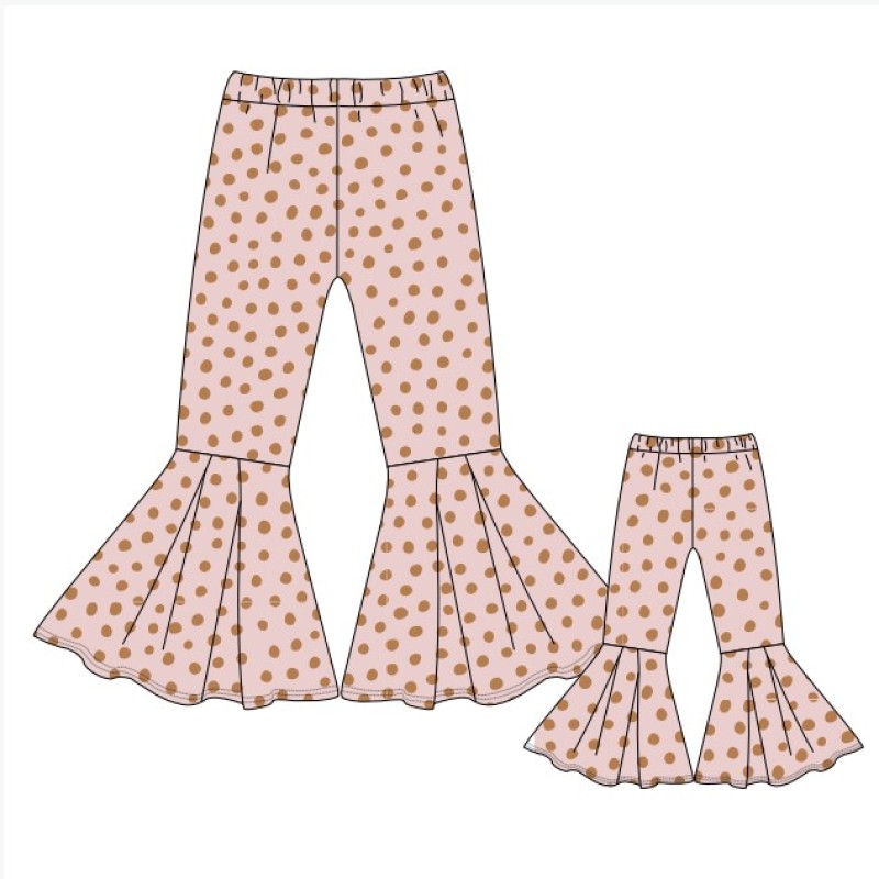 Flared Trousers Manufacturer - Custom Girl Autumn Clothes Mom and Me Bell Bottom Pants