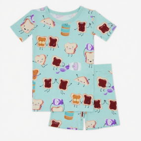 Kids Pajamas Set Supplier - Custom Short Sleeves Summer Bamboo Wholesale Two Pcs Sleepwear