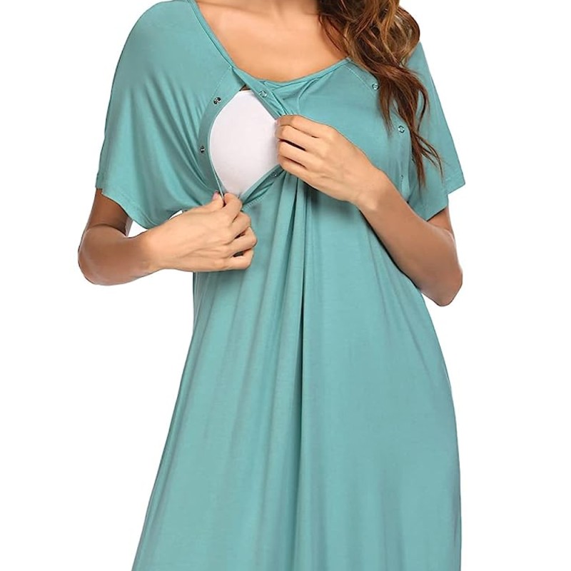 Maternity Gown Supplier - Custom 3-in-1 Labor Delivery Nightshirt for Pregnancy Nursing