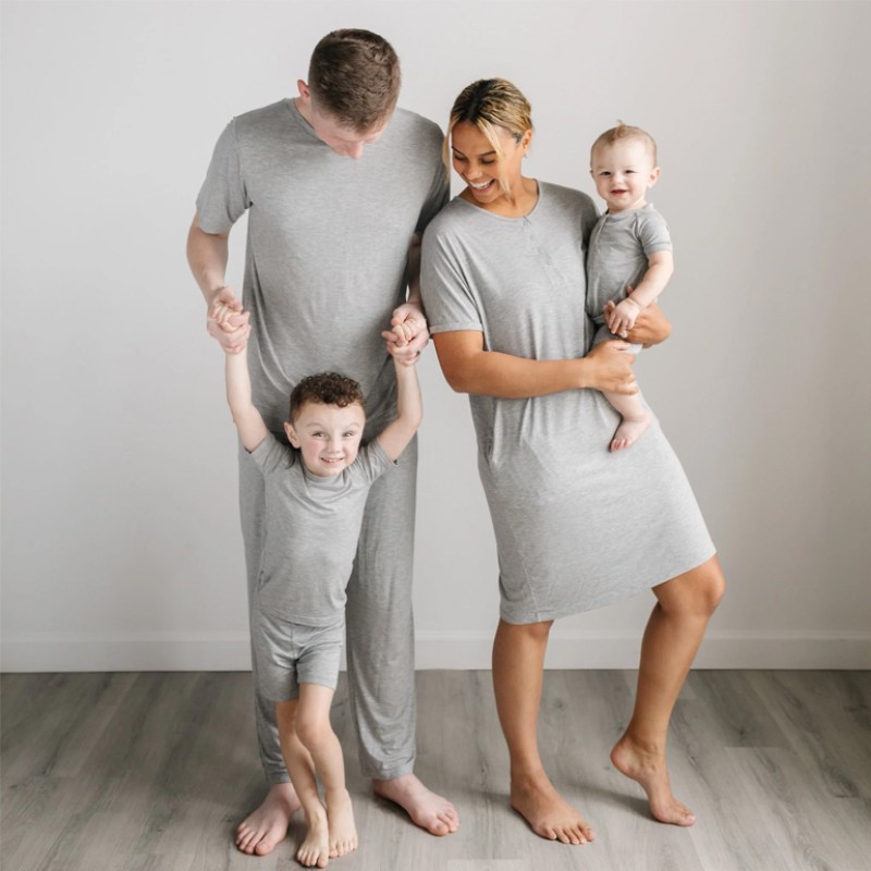 Nursing Gown Manufacturer - Custom Midi Lounge Dress Bamboo Fiber Maternity Dresses