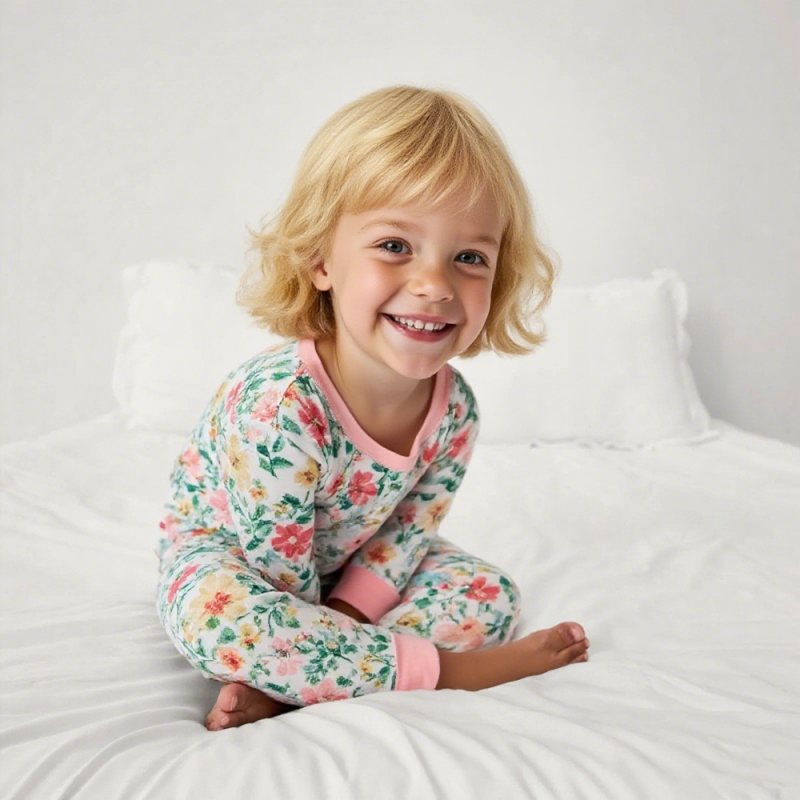 Bamboo Pajamas Manufacturer - Custom Printing Comfortable Long Sleeves Summer Breathable