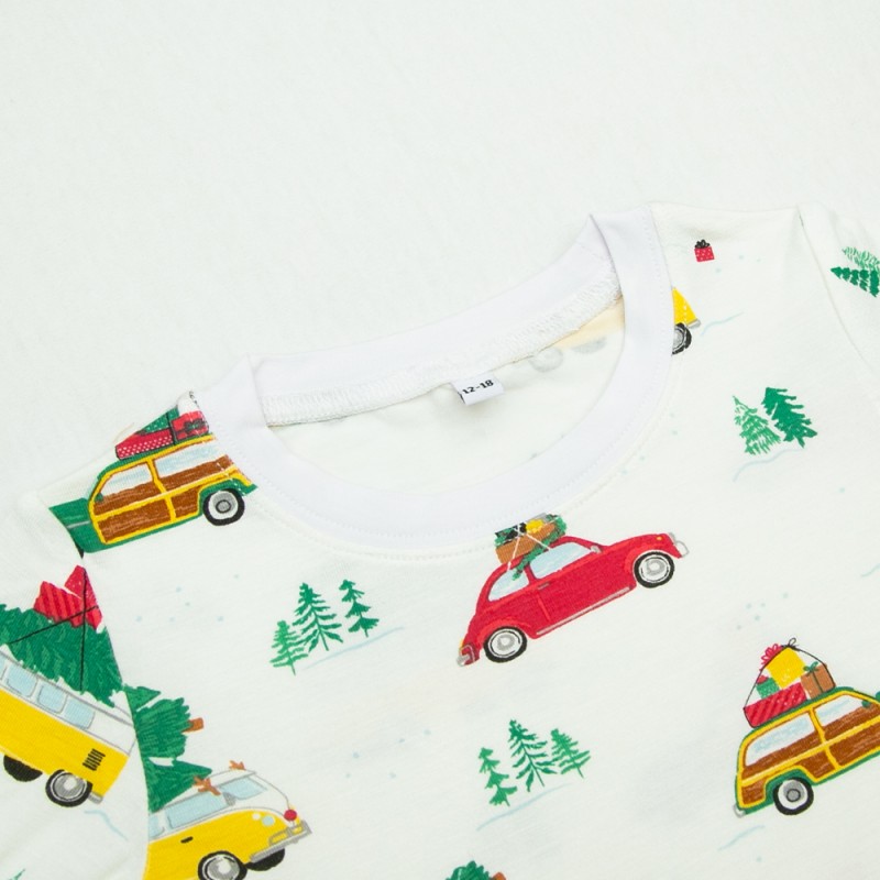 Baby Rompers Supplier - Custom Reactive Print Organic Bamboo Zip Wholesale Pajamas