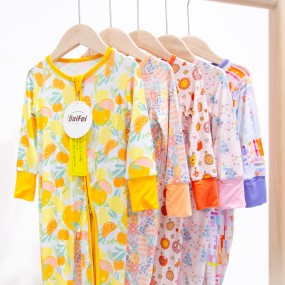 Baby Clothes Factory - Wholesale Custom Cartoon Comfortable Lyocell Fabric Zipper Romper