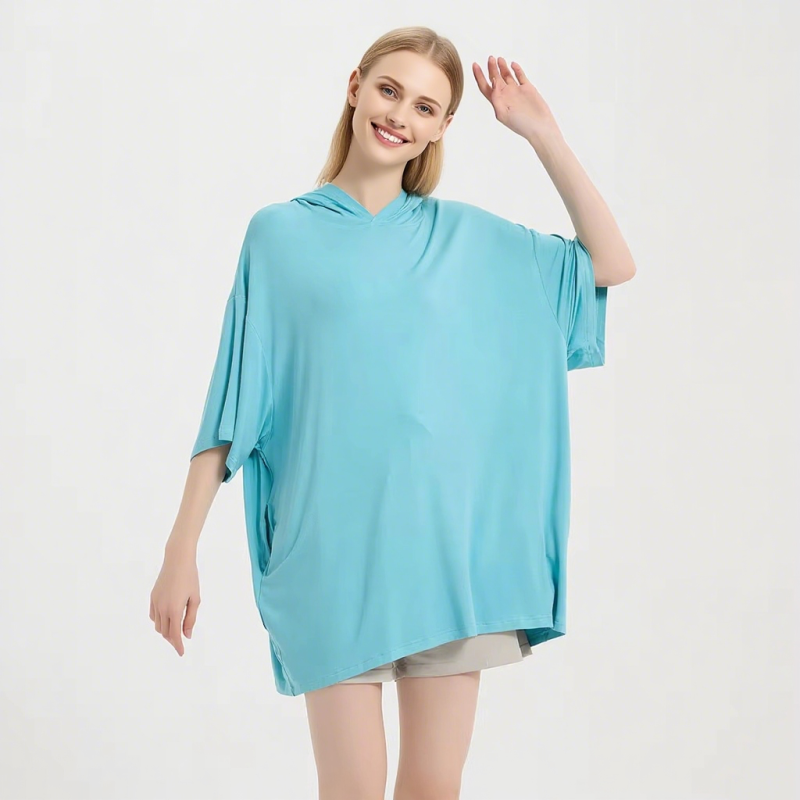 Women Sleep Tee Manufacturer - OEM Custom Logo Lyocell Fabric Oversized Stretchy Summer