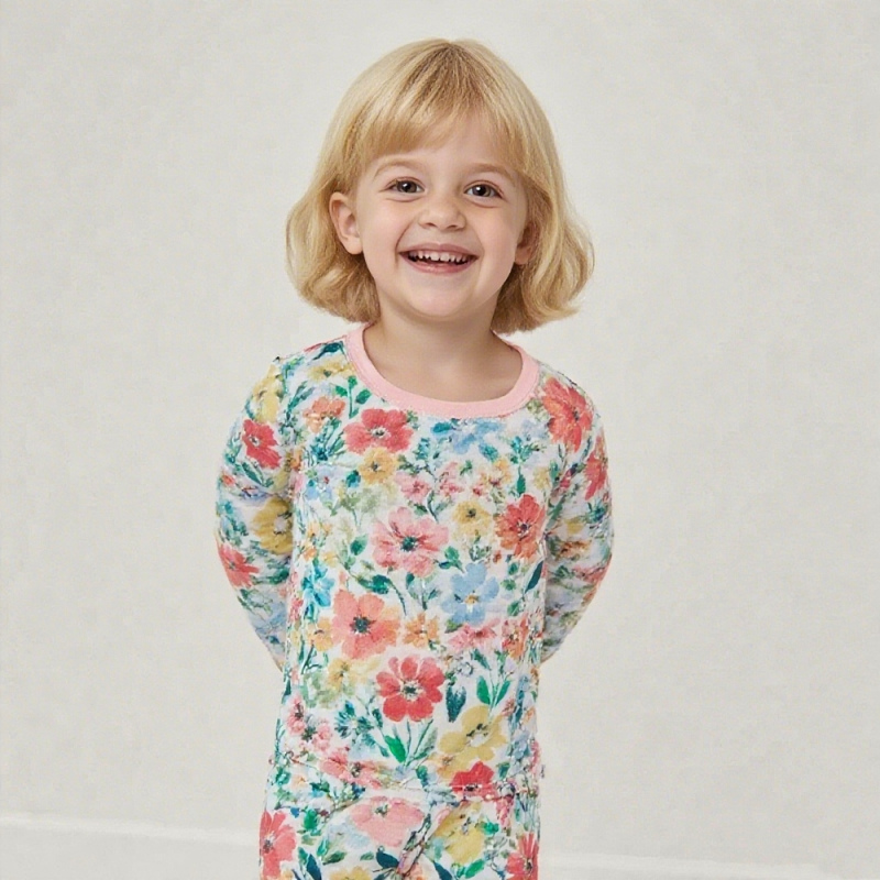 Bamboo Pajamas Manufacturer - Custom Printing Comfortable Long Sleeves Summer Breathable