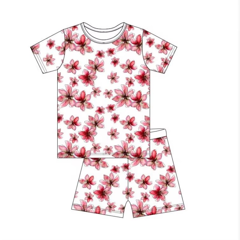 Baby Pajamas Set Supplier - Wholesale Custom Bamboo Summer New Printing Casual Short Shirt
