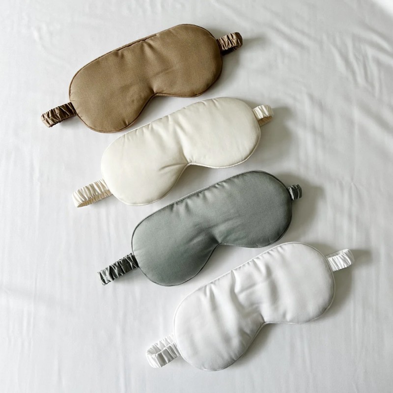 Eye Mask Supplier - Wholesale Customizing Logo Bamboo Spandex Travel Natural Adjustable