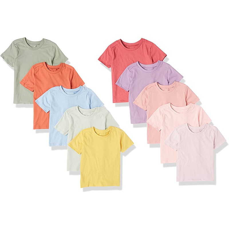 Baby T Shirt Supplier - Custom Baby Summer Clothes Kids Bamboo Shirt Solid Organic Cotton