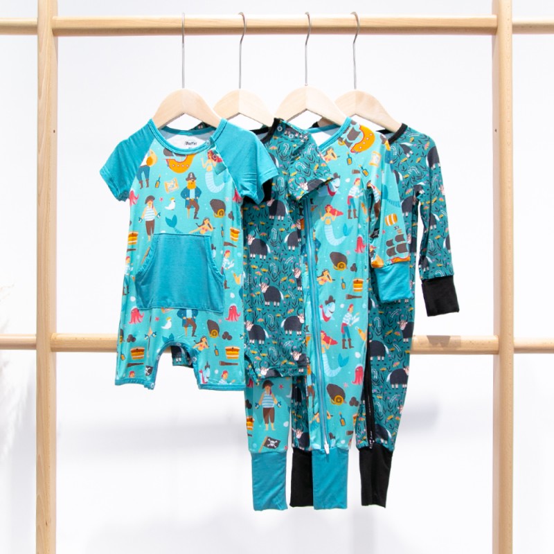 Baby Pajamas Set Manufacturer - Wholesale Custom Print Bamboo Spandex Long Sleeve Set