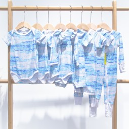 Baby Rompers Supplier - Custom Print Bamboo Fiber Long Sleeve Zippy One Piece Pajamas