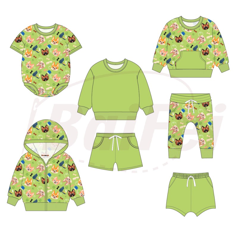 Kids Clothes Manufacturer - Custom Logo Designer Wholesale Sportswear Cotton Sweatsuit Set