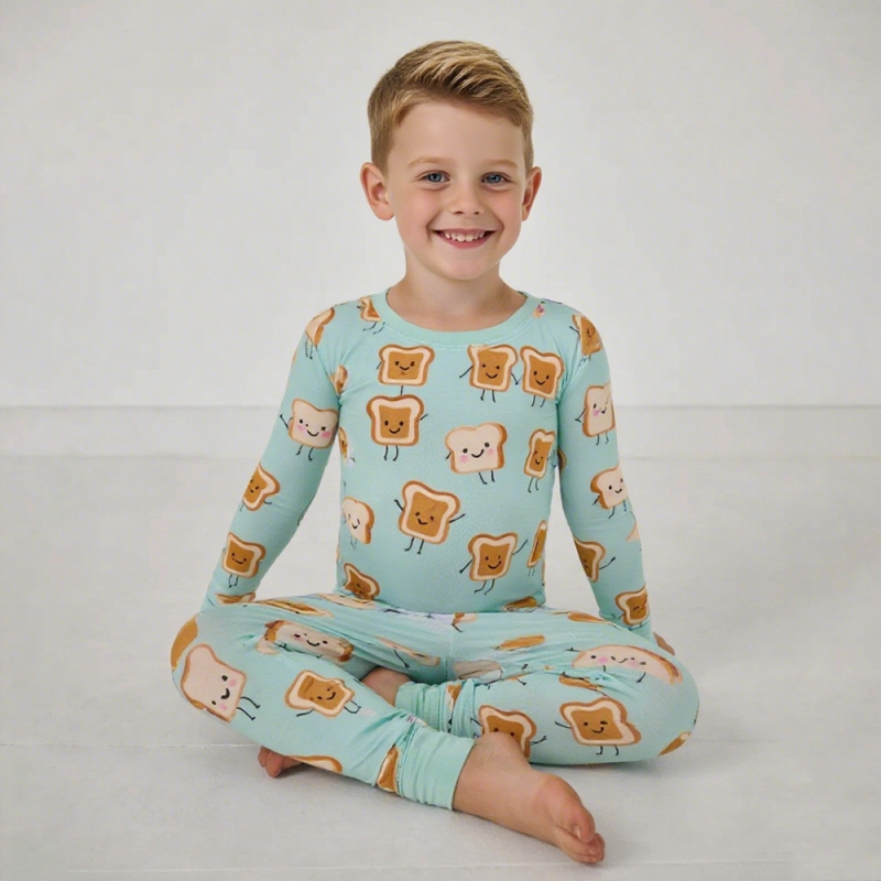 Organic Pajamas Set Manufacturer - Kids Bamboo Two Piece Pajama Sets Custom Sleepwear