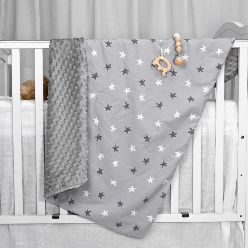 Fleece Baby Blanket Manufacturer - Custom Polyester Minky Dots Velvet Soft Newborn