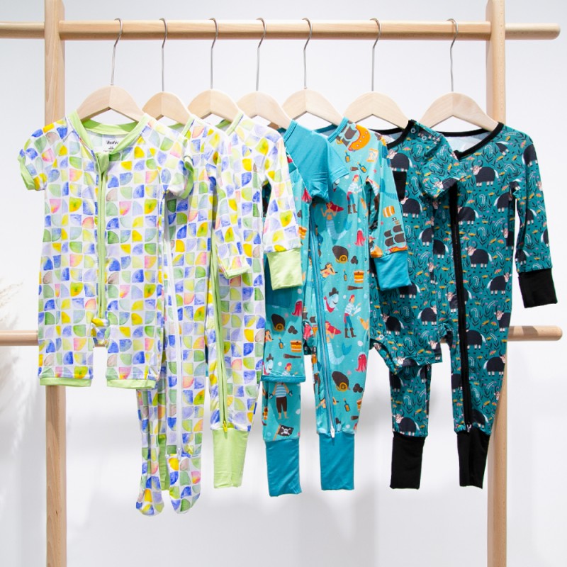 Baby Romper Factory - High Quality Custom Solid Color Organic Bamboo Spandex Pajamas