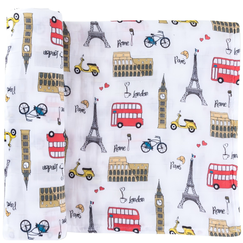 Muslin Swaddle Blanket Supplier - Customized Digital Print Organic 2 Layer Bamboo Cotton