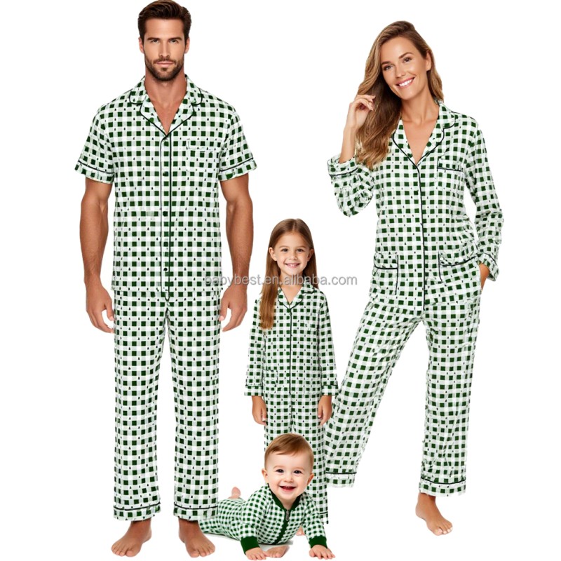 Christmas Pajama Set Manufacturer - Wholesale Couples Families Kids Soft Matching Bamboo