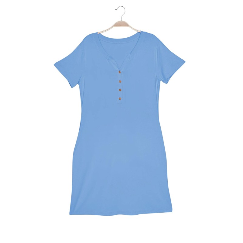 Nursing Gown Manufacturer - Custom Midi Lounge Dress Bamboo Fiber Maternity Dresses