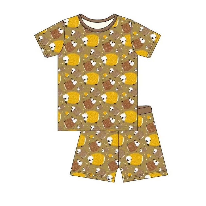 Baby Pajamas Set Supplier - Wholesale Custom Bamboo Summer New Printing Casual Short Shirt