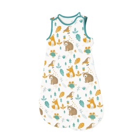 Baby Sleeping Bag Supplier - Custom Fabric Printed Sleeveless Soft Organic Cotton Zipper