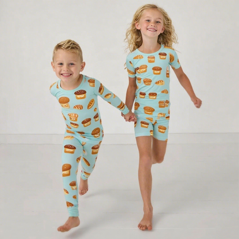 Organic Pajamas Set Manufacturer - Kids Bamboo Two Piece Pajama Sets Custom Sleepwear