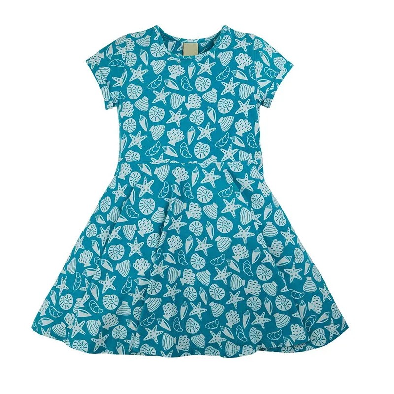 Organic Cotton Girls Dress Factory - Custom Printed Sustainable Kids Clothing Short Sleeve