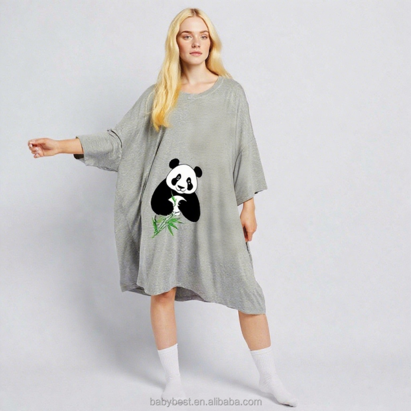 Women Sleep Tee Factory - Custom Color Print Short Pajamas One Size Cooling Oversize
