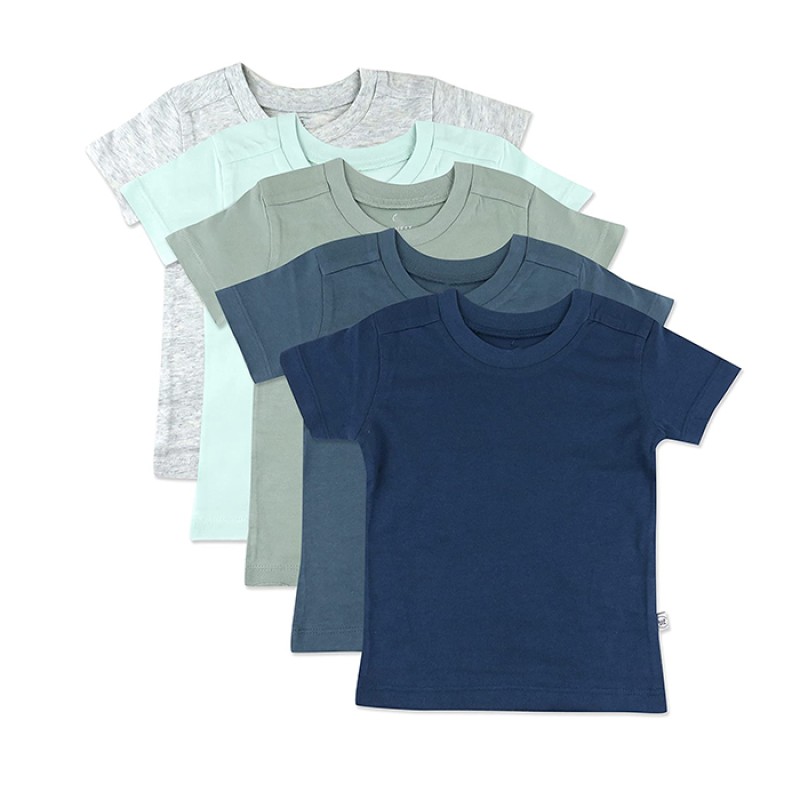 Baby T Shirt Supplier - Custom Baby Summer Clothes Kids Bamboo Shirt Solid Organic Cotton