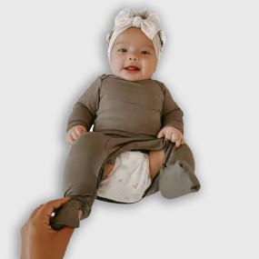 Baby Footie Romper Manufacturer - Custom Newborn Zipper Clothes Organic Cotton Pajamas