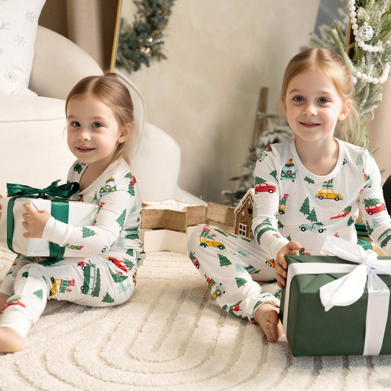 Women Pajamas Supplier - Custom New Printing Christmas Family Pajamas Set Casual Winter