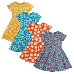 Organic Cotton Girls Dress Factory - Custom Printed Sustainable Kids Clothing Short Sleeve