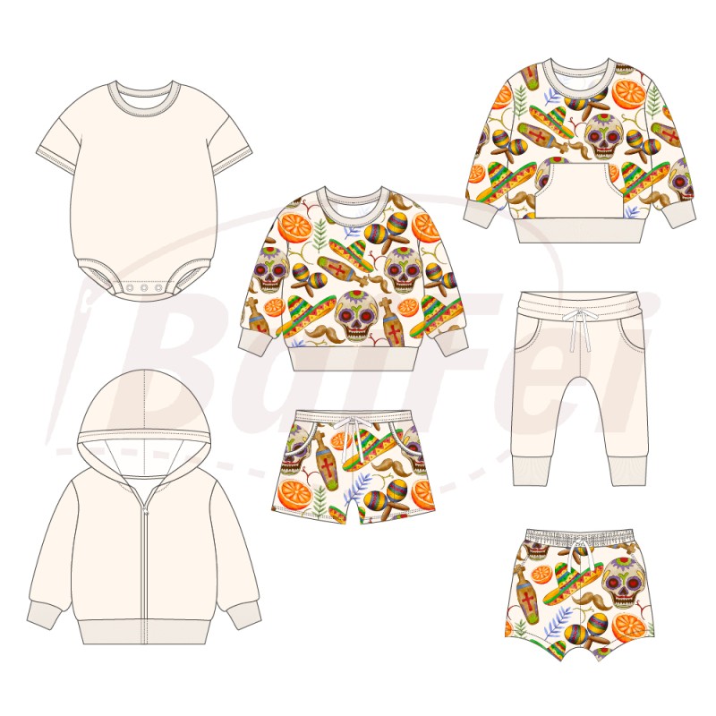 Kids Clothes Manufacturer - Custom Logo Designer Wholesale Sportswear Cotton Sweatsuit Set