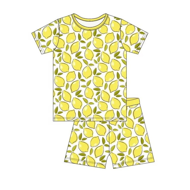 Baby Pajamas Set Supplier - Wholesale Custom Bamboo Summer New Printing Casual Short Shirt