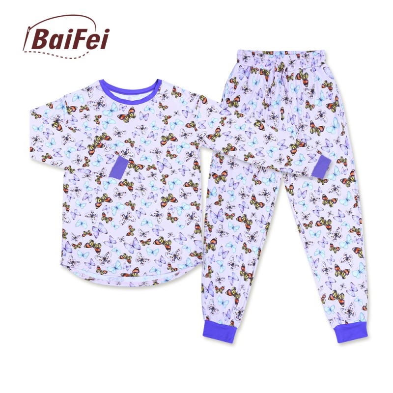 Women Pajamas Set Manufacturer - Bamboo Christmas Satin Jogger Long Cotton Sleepwear Family