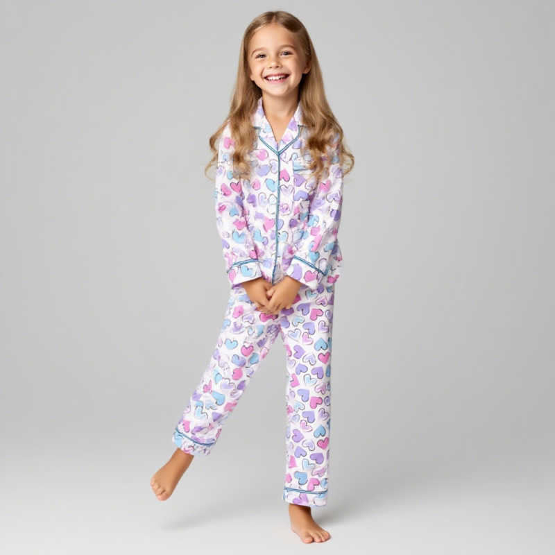 Women Pajamas Supplier - Custom New Design Valentine's Printing Long Sleeves Comfortable